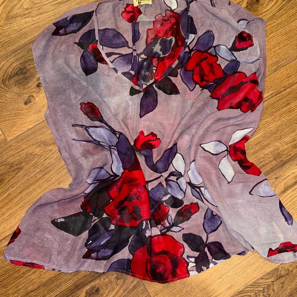 Show Me Your MuMu Floral Blouse - Red and Purple